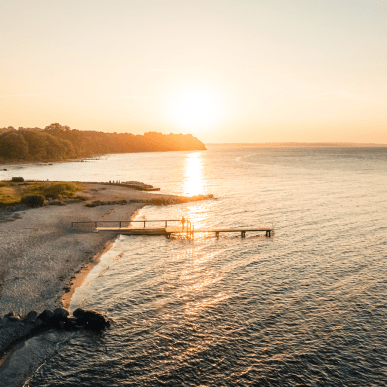 Trelde Næs solnedgang og natur