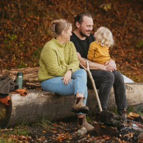 Familietur i naturen ved Fredericia